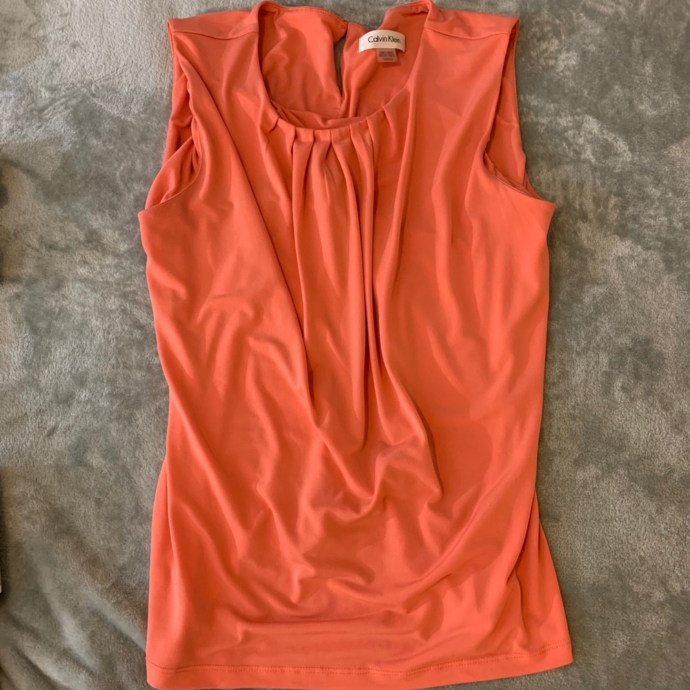 Calvin Klein Sleeveless Top with Keyhole Back